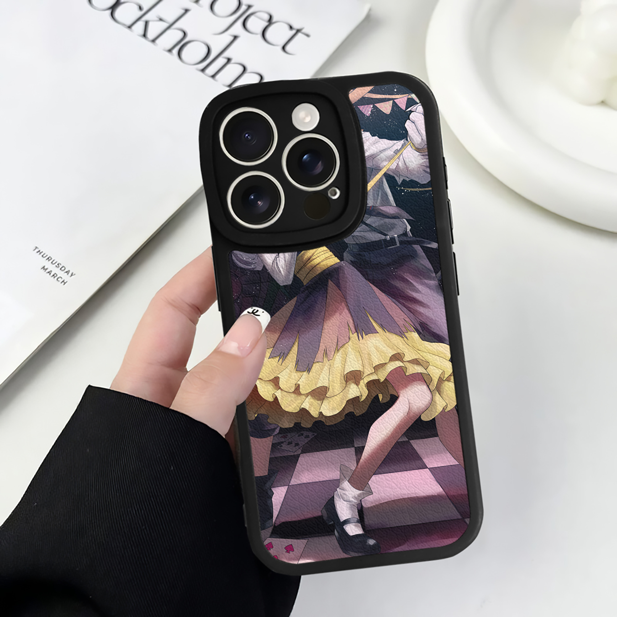 （画像用） 文豪ストレイドッグス Bungo Stray Dogs 【iPhone 16シリーズ対応】シリコンスマホケース（レザー調） 材質：シリコン